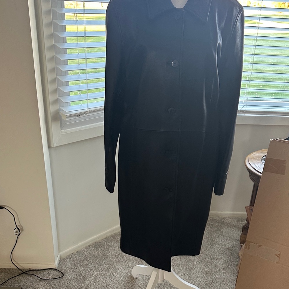 111 state Vintage Classic Black Leather Women's Jacket